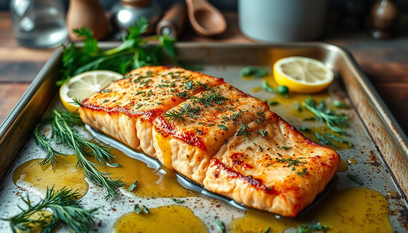 salmon fillet in oven