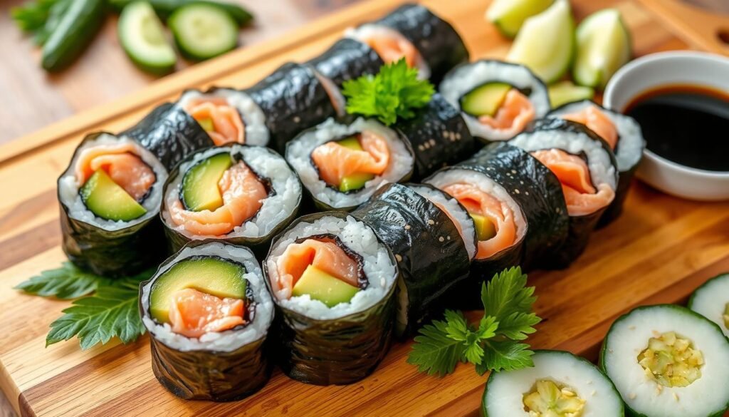 salmon sushi roll